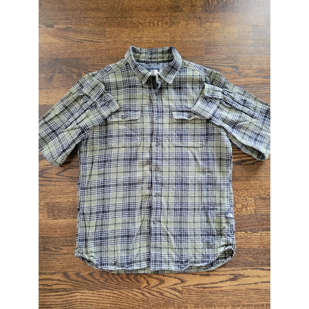 Vintage The North Face Button Shirt Men's Size Medium Plaid Flannel Button Down